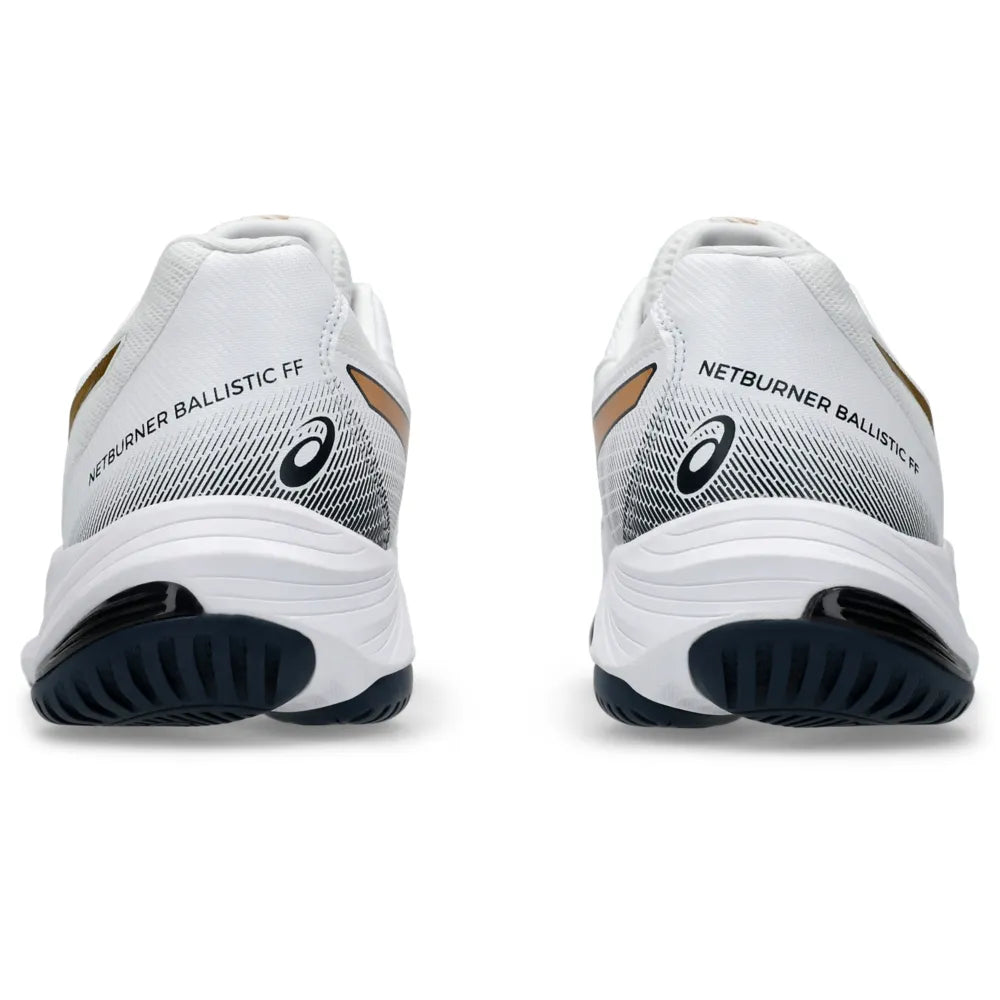 Tênis ASICS Netburner Ballistic FF 3 Masculino Vôlei - Branco/Dourado