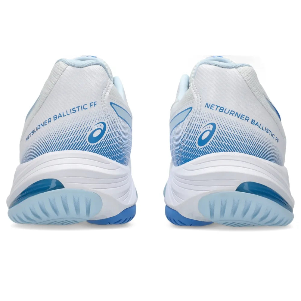 Tênis ASICS Netburner Ballistic FF 3 Vôlei Feminino - Branco/Azul