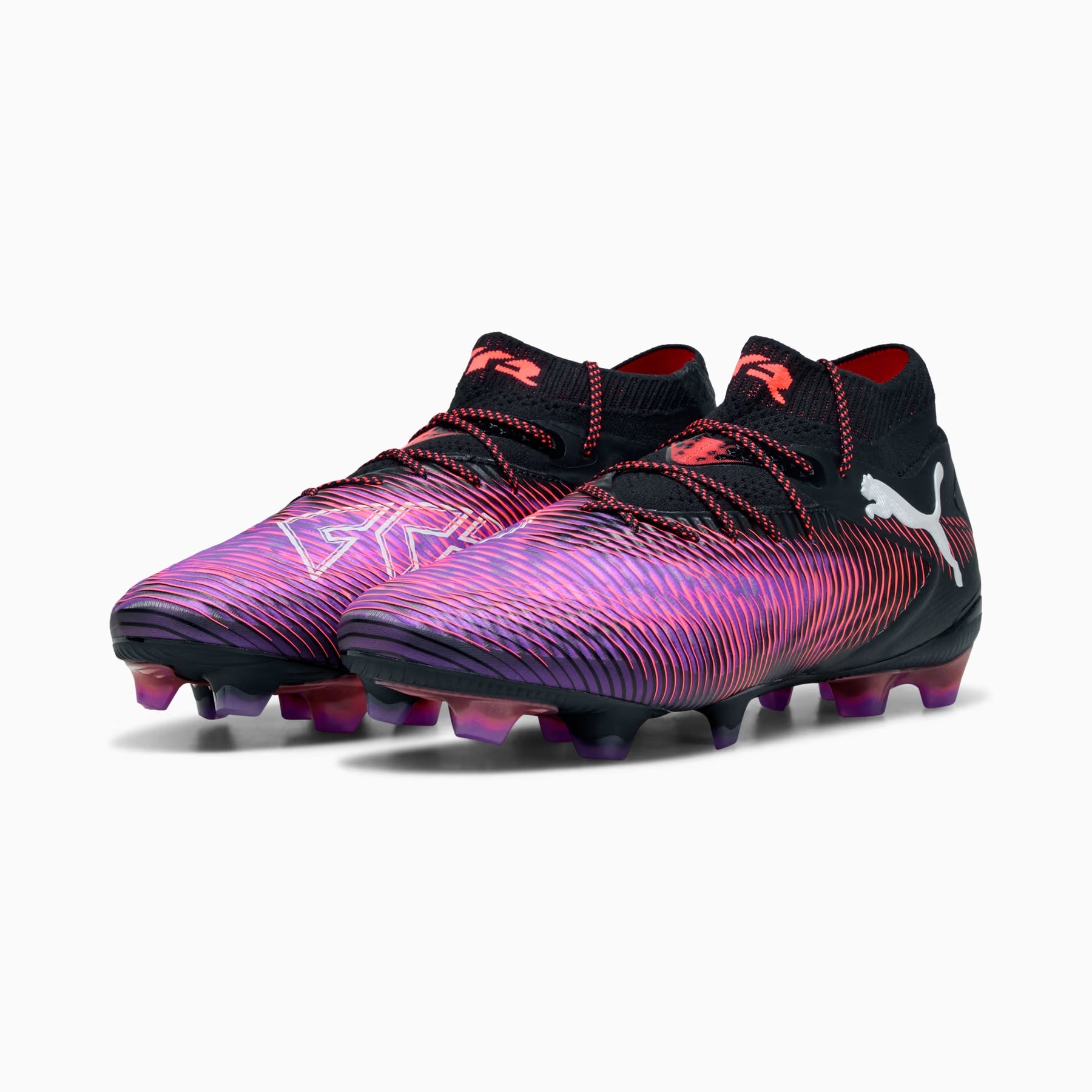 Chuteira Puma Future 8 Ultimate Campo - Preto/Branco/Vermelho