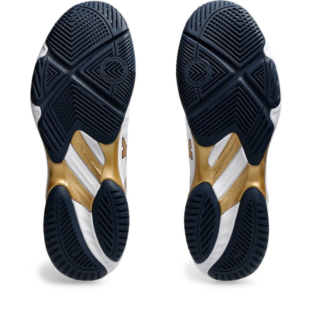 Tênis ASICS Netburner Ballistic FF 3 Masculino Vôlei - Branco/Dourado