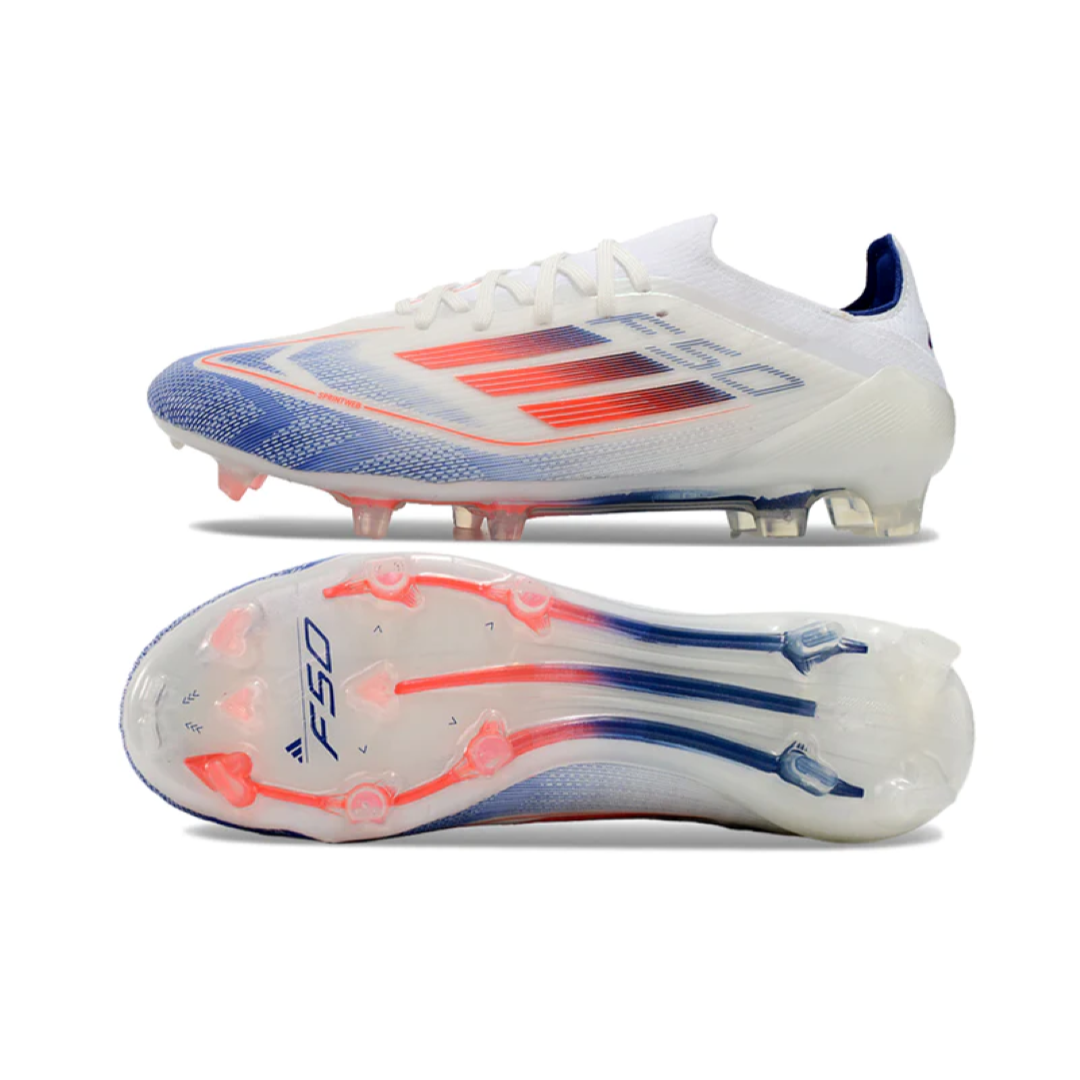 Chuteira Adidas F50 Elite Campo - Branco/Azul