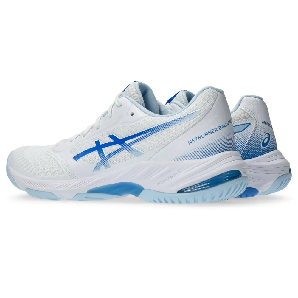 Tênis ASICS Netburner Ballistic FF 3 Vôlei Feminino - Branco/Azul