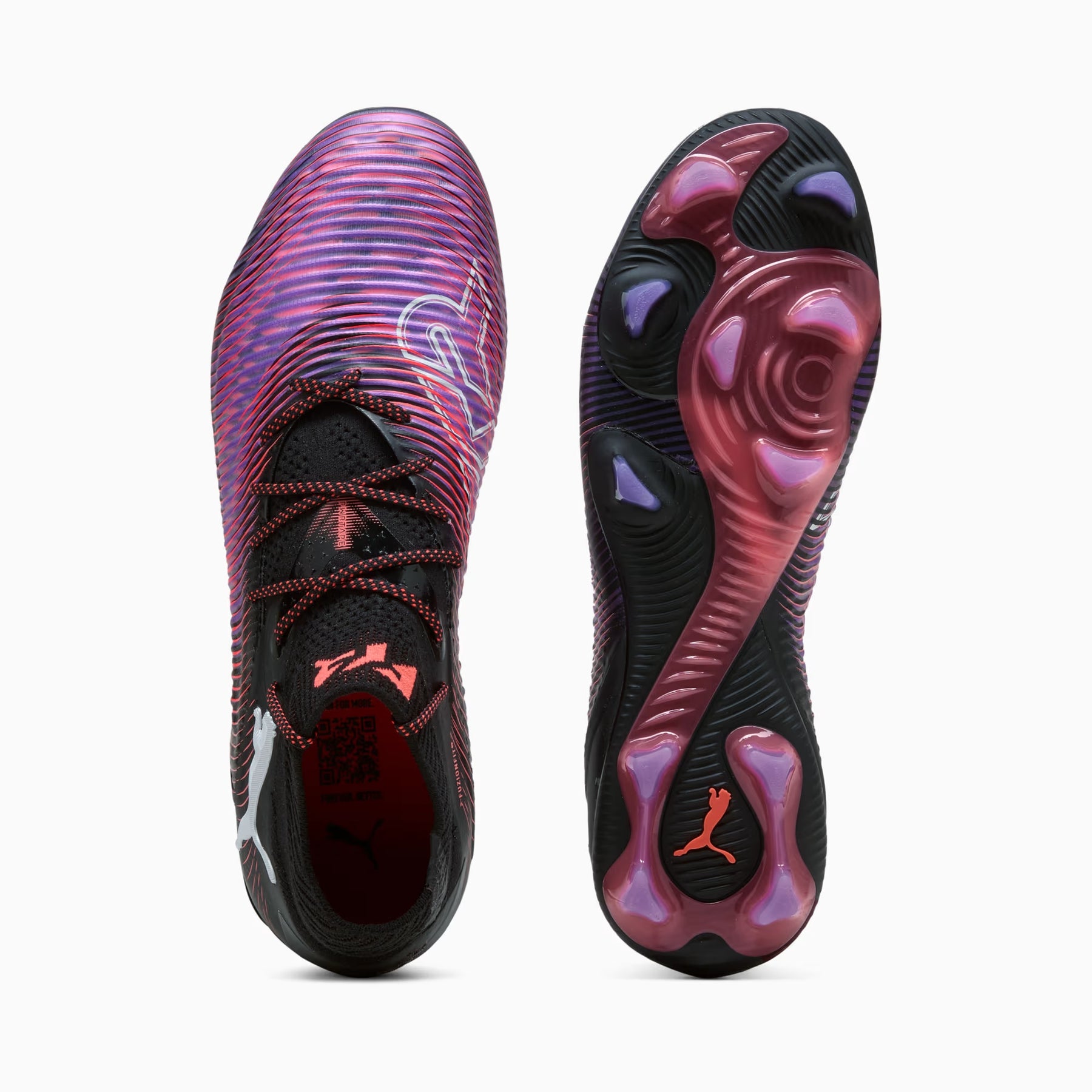 Chuteira Puma Future 8 Ultimate Campo - Preto/Branco/Vermelho