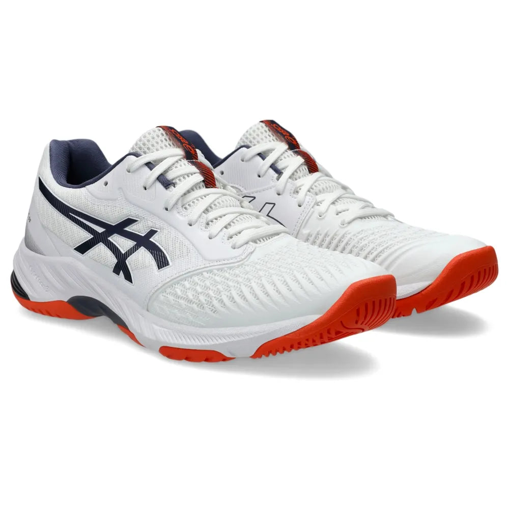 Tênis ASICS Netburner Ballistic FF 3 Masculino Vôlei - Branco/Azul