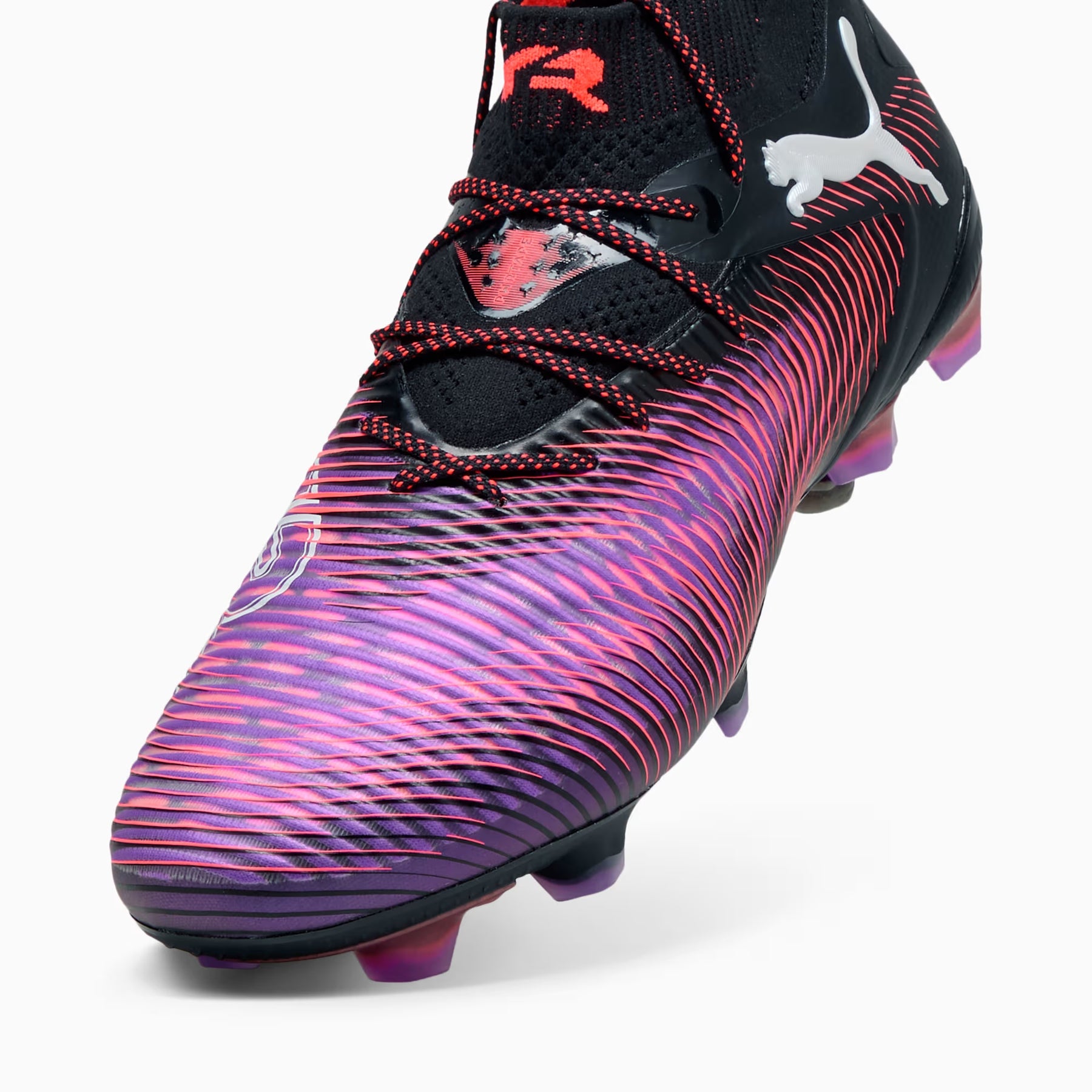 Chuteira Puma Future 8 Ultimate Campo - Preto/Branco/Vermelho