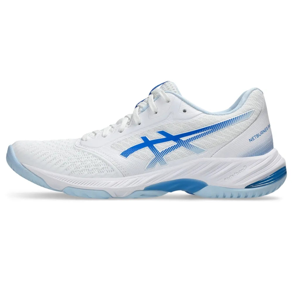 Tênis ASICS Netburner Ballistic FF 3 Vôlei Feminino - Branco/Azul