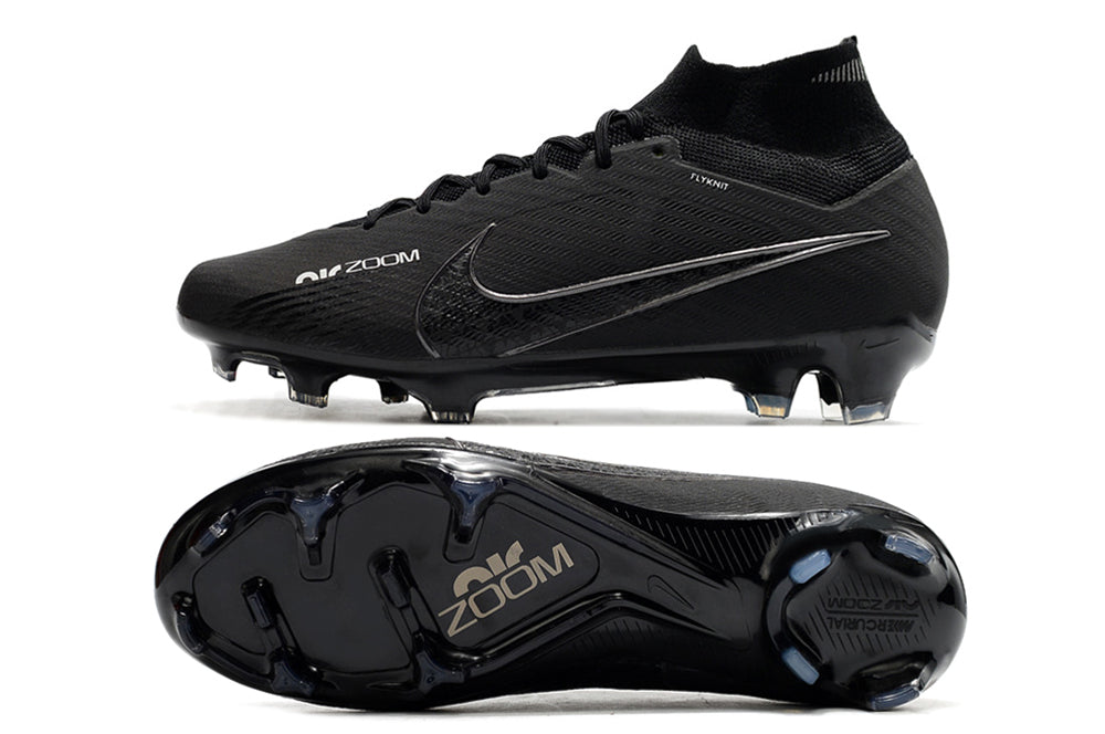 Chuteira Nike Air Zoom Mercurial Superfly IX Elite Campo - Blackout