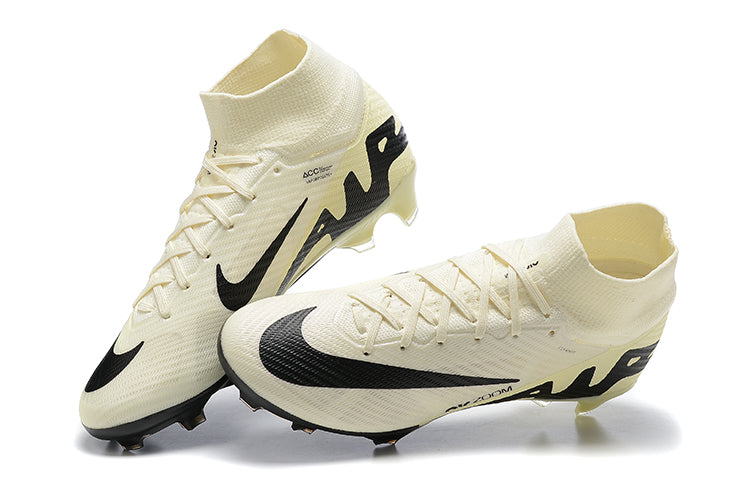 Chuteira Nike Zoom Mercurial Superfly 9 Elite Campo - Branco/Preto