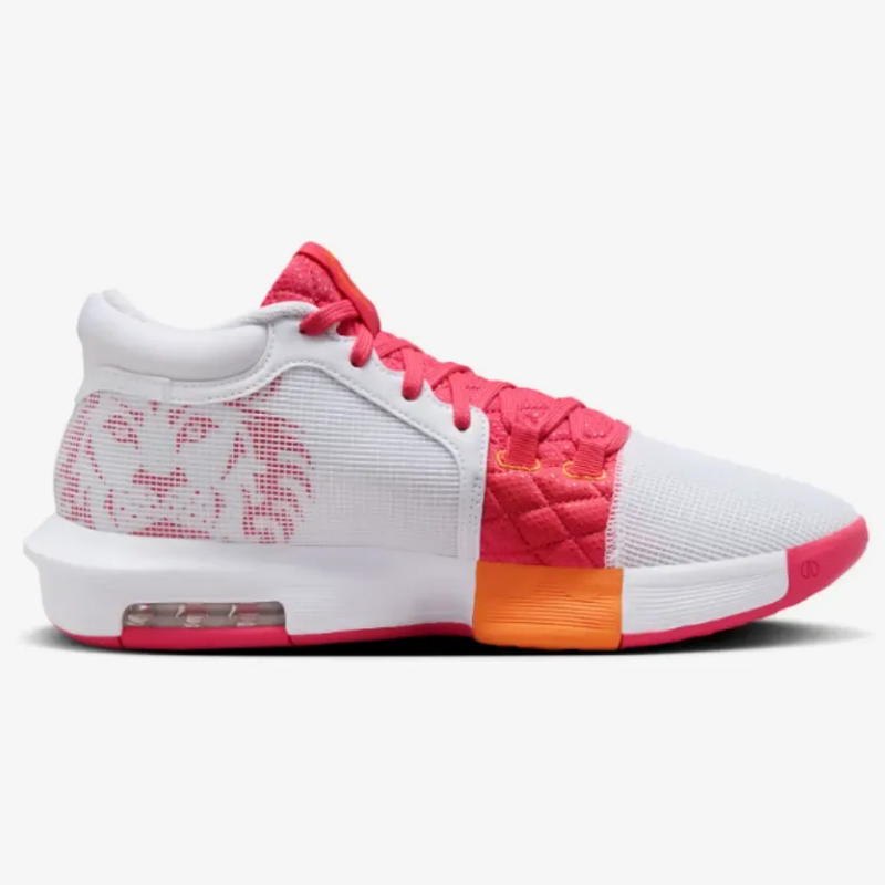 Tênis Nike Lebron Witness VIII - Branco - Laranja