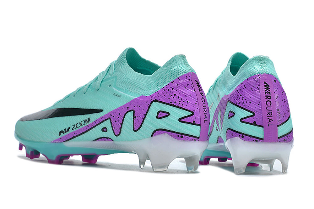 Chuteira Nike Mercurial Vapor 15 Elite Campo - Verde/Roxo
