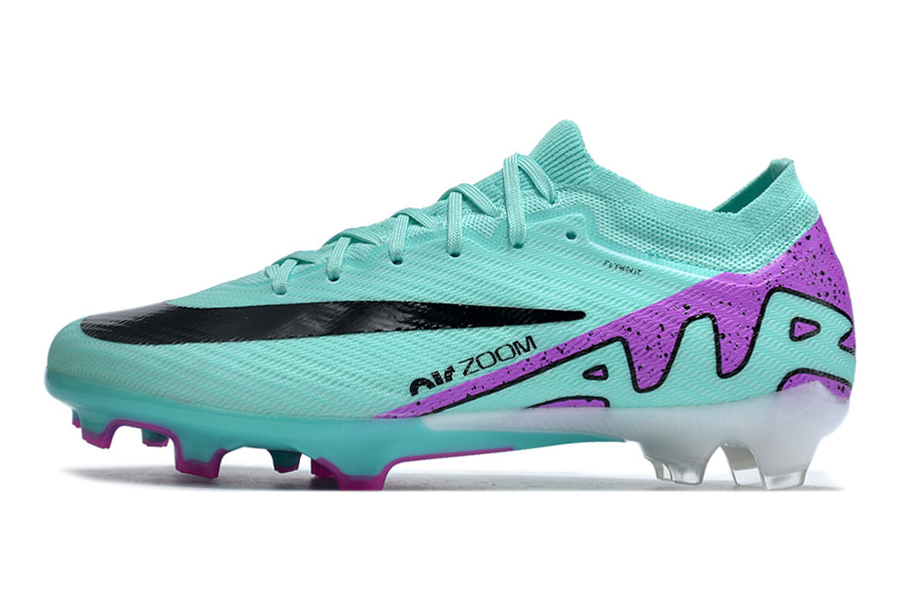 Chuteira Nike Mercurial Vapor 15 Elite Campo - Verde/Roxo