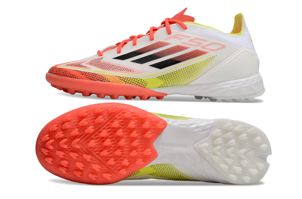 Chuteira Adidas F50 League Society - Branca - Laranja