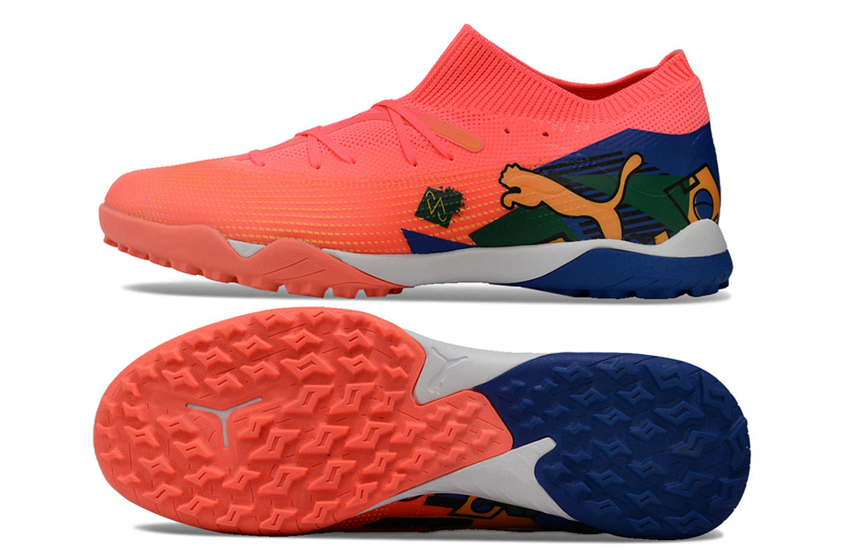 Chuteira Puma Future 7 Play Neymar Jr Society - Rosa