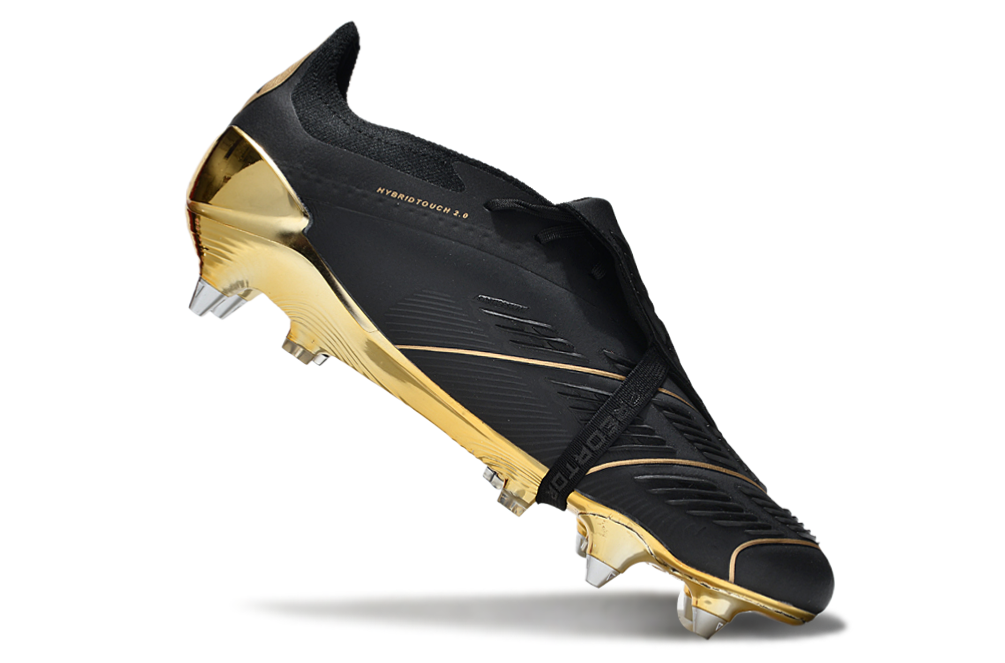 Chuteira Adidas Predator Elite JB com Lingueta Dobrável Campo - Preto/Dourado