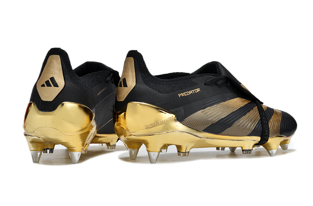 Chuteira Adidas Predator Elite JB com Lingueta Dobrável Campo - Preto/Dourado