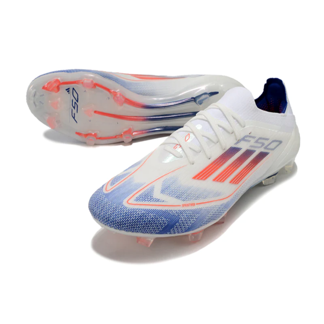 Chuteira Adidas F50 Elite Campo - Branco/Azul