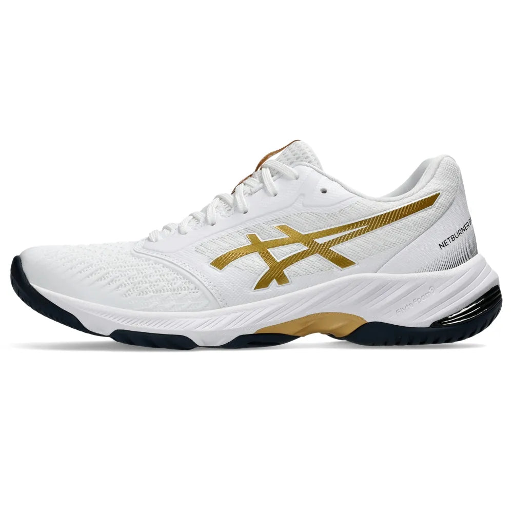 Tênis ASICS Netburner Ballistic FF 3 Masculino Vôlei - Branco/Dourado