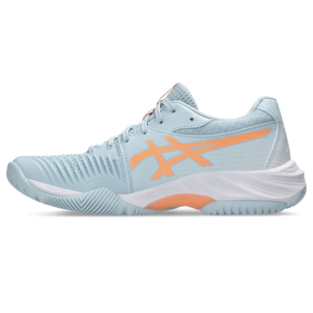 Tênis ASICS Netburner Ballistic FF 3 Feminino Vôlei - Azul/Laranja