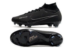 Chuteira Nike Air Zoom Mercurial Superfly IX Elite Campo - Blackout