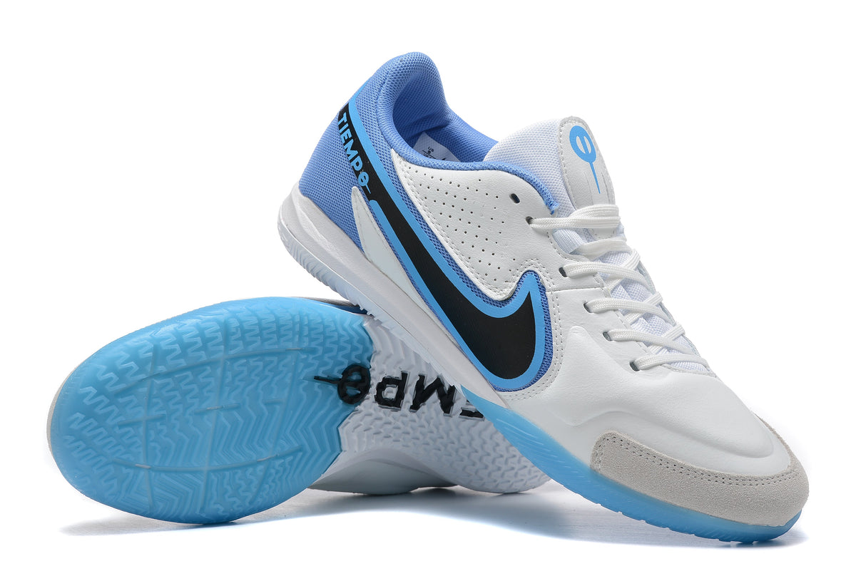 Chuteira Nike React Tiempo Legend 9 Pro Futsal - Branco/Azul