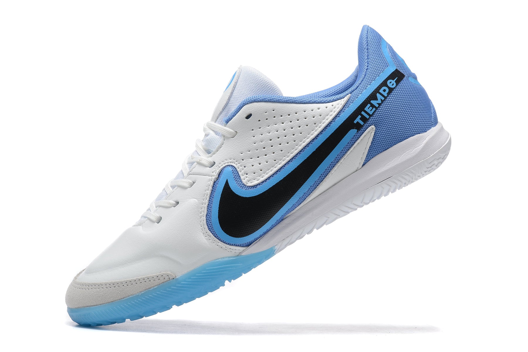 Chuteira Nike React Tiempo Legend 9 Pro Futsal - Branco/Azul