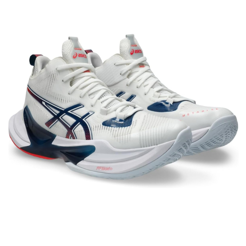 Tênis Asics Metarise 2 Paris Vôlei Indoor Original - Branco - Laranja