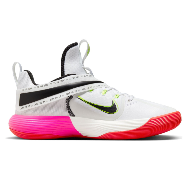 Tênis Nike React HyperSet Vôlei - Branco - Rosa