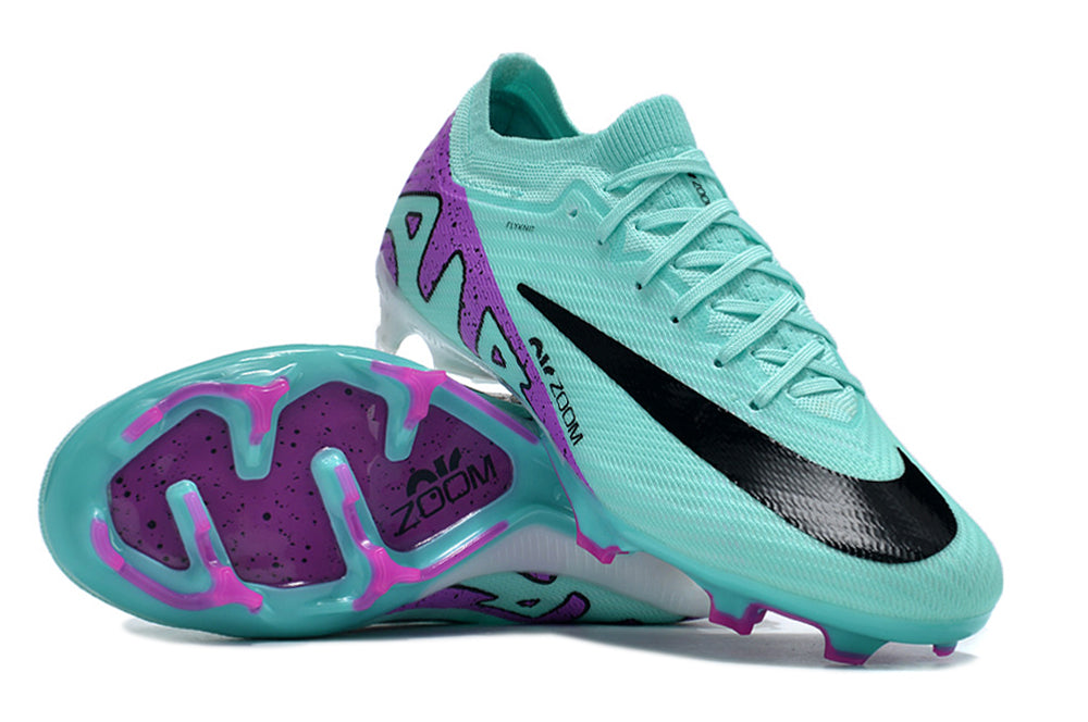 Chuteira Nike Zoom Mercurial Superfly IX Elite Campo - Verde/Roxo