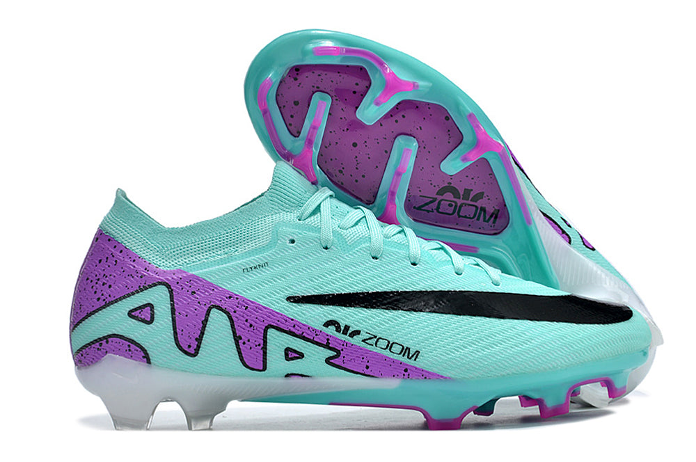 Chuteira Nike Zoom Mercurial Superfly IX Elite Campo - Verde/Roxo