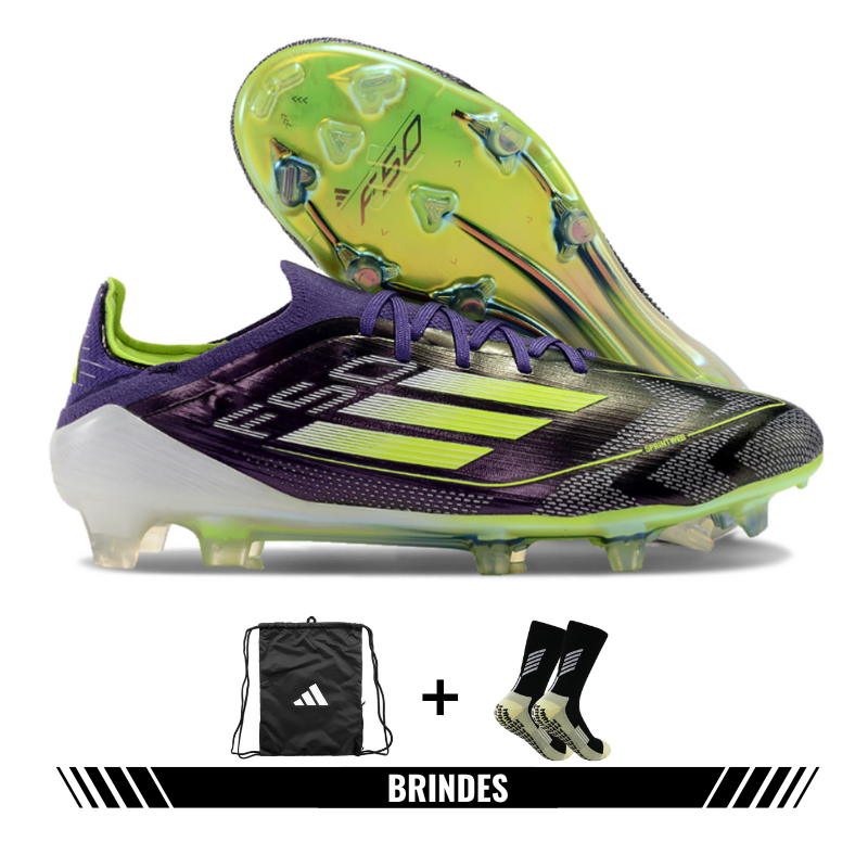 Chuteira Adidas F50 Campo -  Roxo - Verde