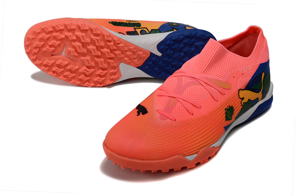 Chuteira Puma Future 7 Play Neymar Jr Society - Rosa