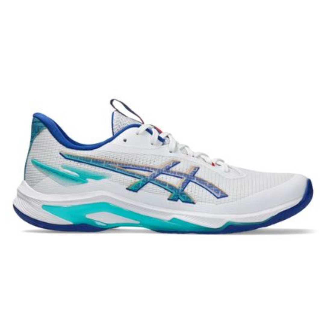 Tênis ASICS Netburner Ballistic Ff 4 - Masculino - Branco/Azul