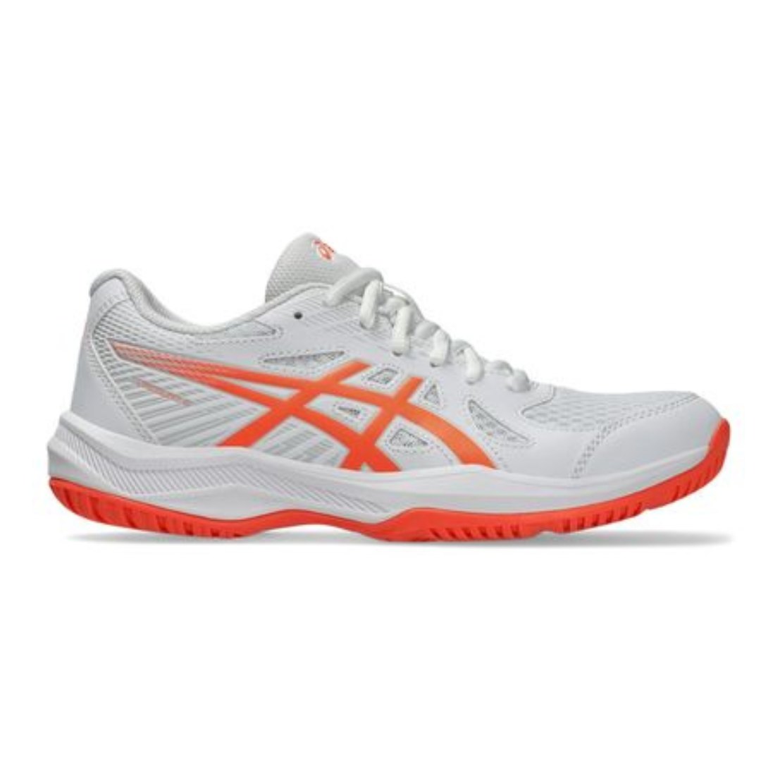 Tênis ASICS Upcourt 6 - Feminino - Branco/Laranja