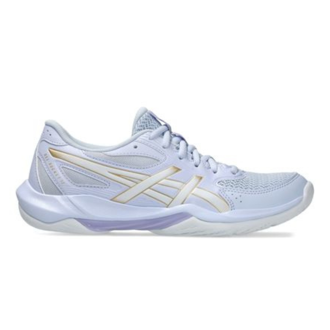 Tênis ASICS Gel-Rocket 12 - Feminino - Azul/Dourado