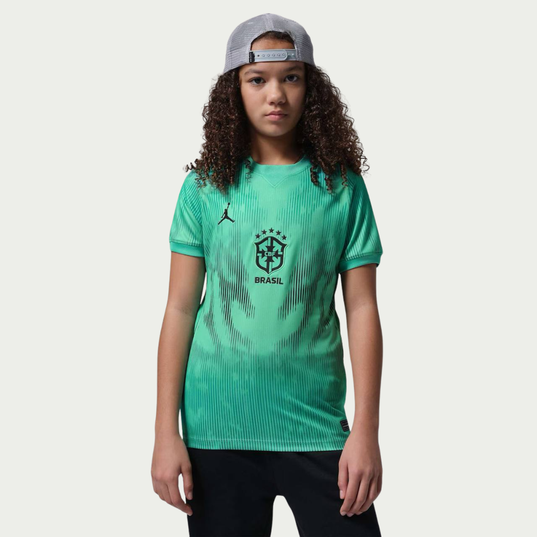 Camisa de Goleiro Brasil Jordan 2026/27 Torcedor Infantil Copa do Mundo
