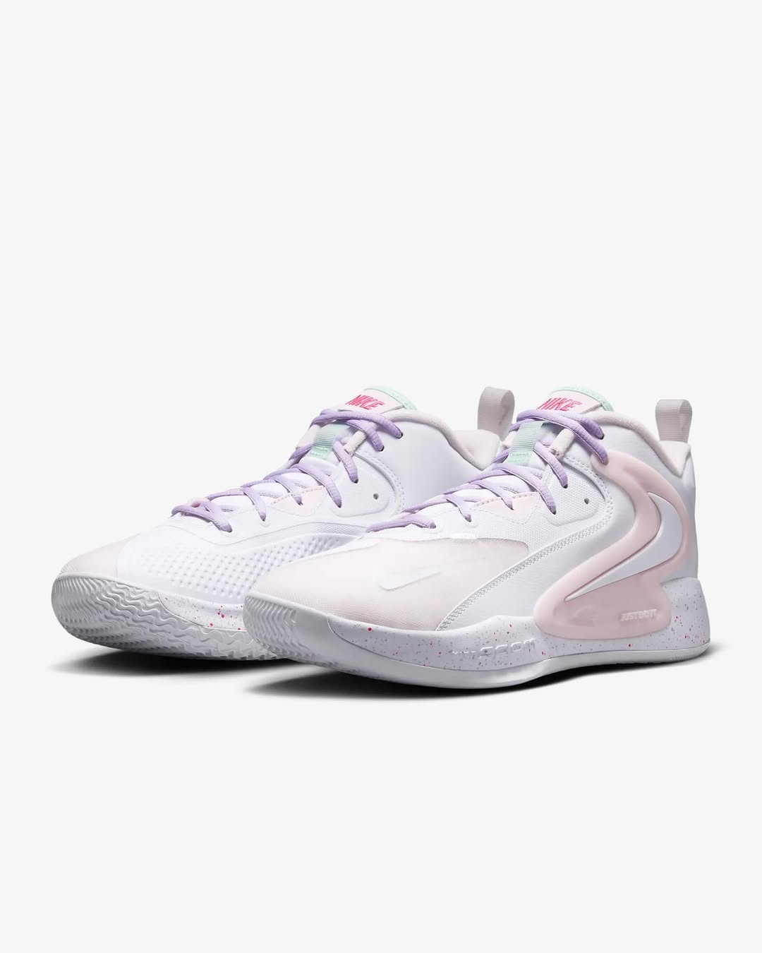 Tênis Nike HyperSet 2 Vôlei - Branco - Rosa