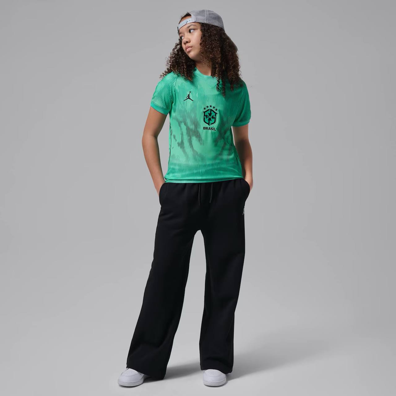 Camisa de Goleiro Brasil Jordan 2026/27 Torcedor Infantil Copa do Mundo